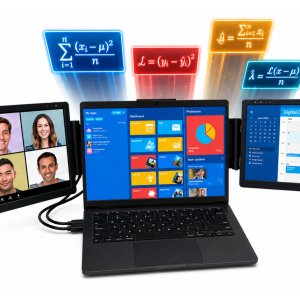 Keyto 11.6" Laptop Screen Extender, Plug and Play Dual Foldable Screen Monitor Extender