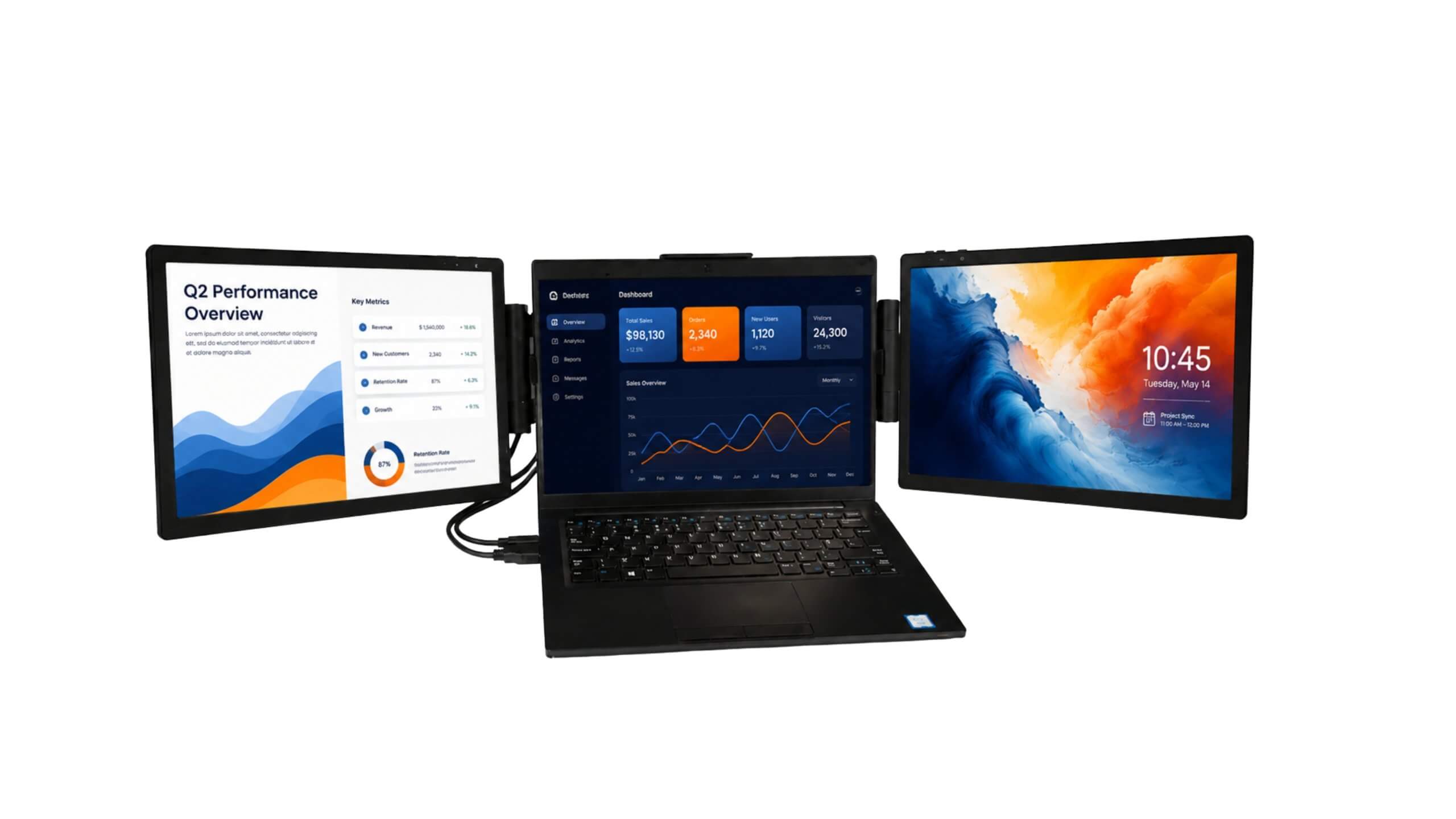 AM 14″ Laptop Screen Extender, Designed for productivity and portability